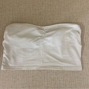 Y2K White Strapless Bandeau Top